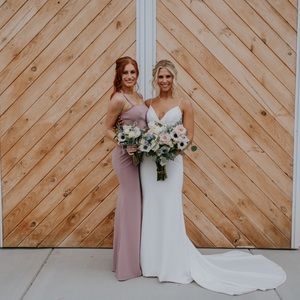 Azazie bridesmaid dress (style Gianetta) color vintage mauve